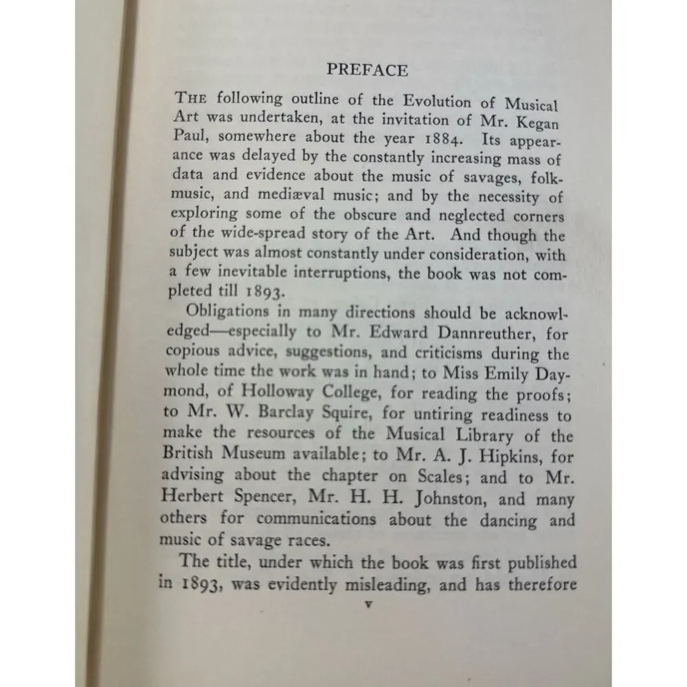 1930 The Evolution of the Art of Music C Hubert H Parry HC Appleton History